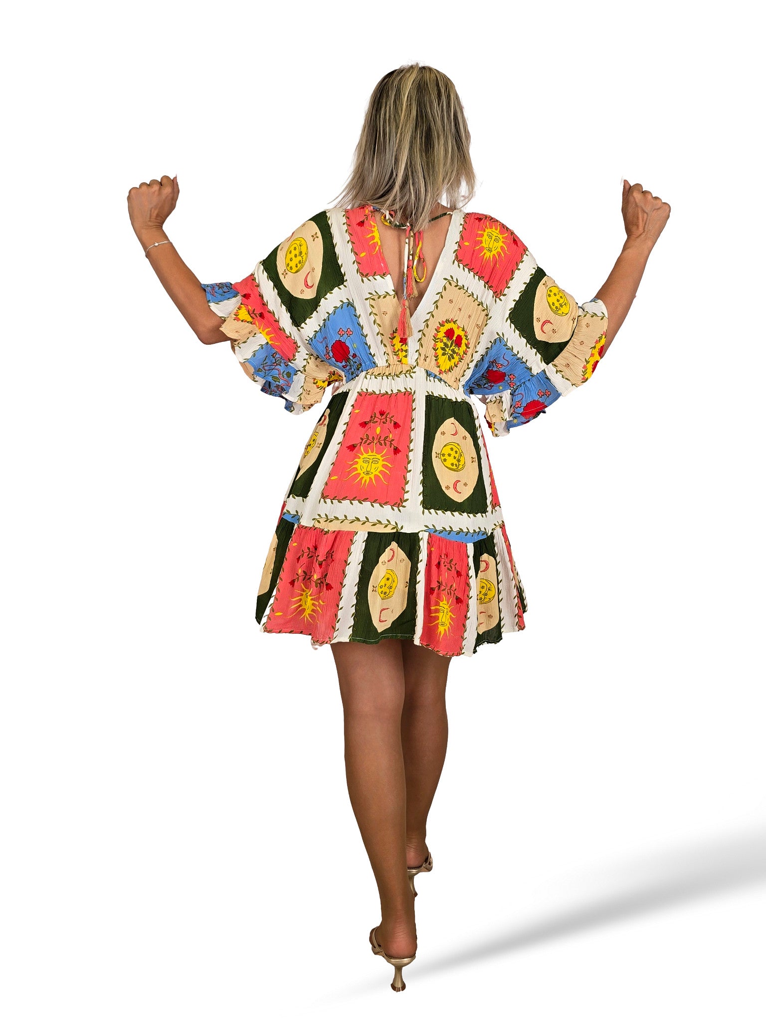 ABITO CORTO BOHO CON TAROCCHI