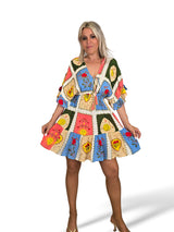 ABITO CORTO BOHO CON TAROCCHI