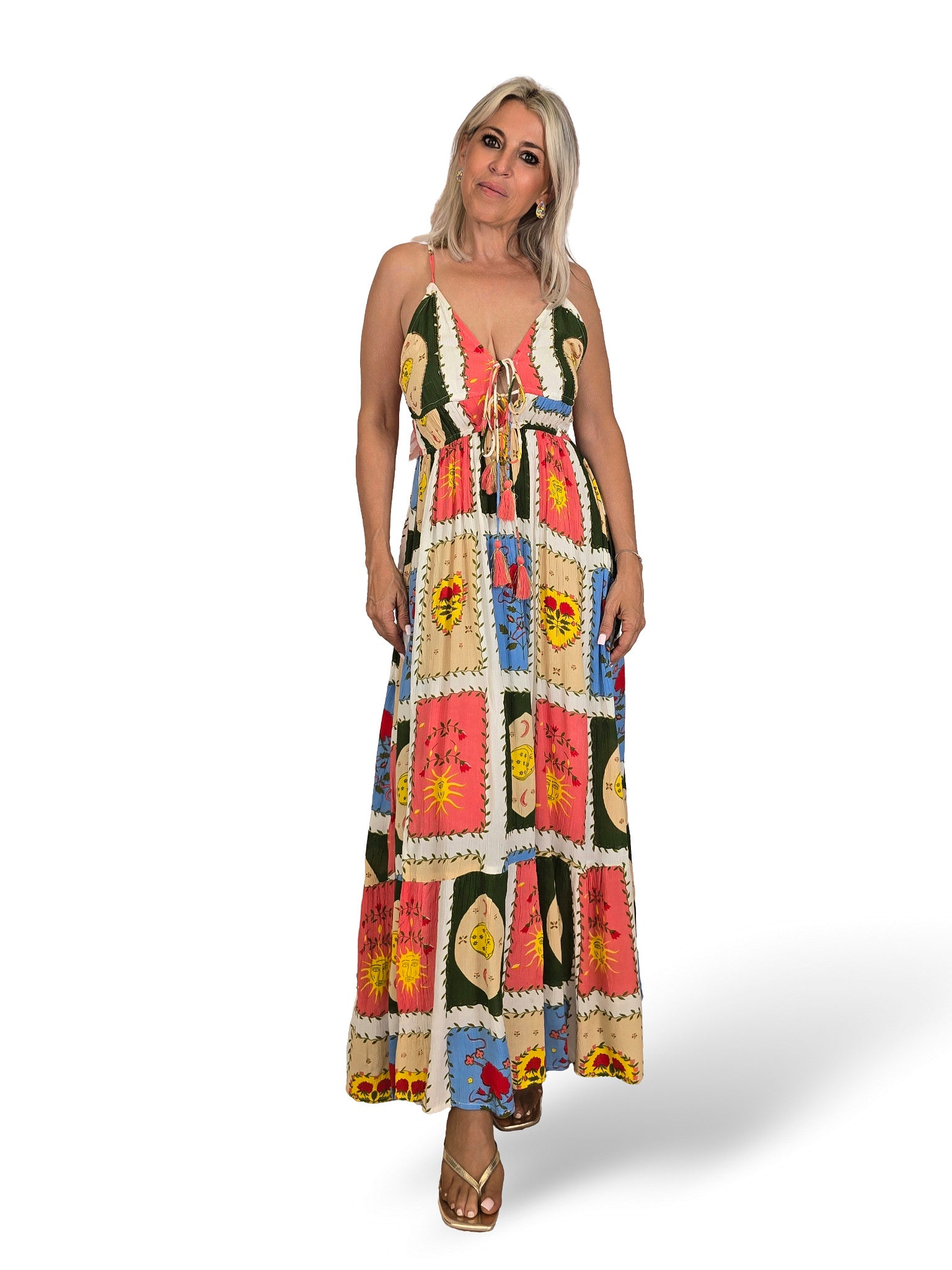 Abito lungo stile boho tarocchi