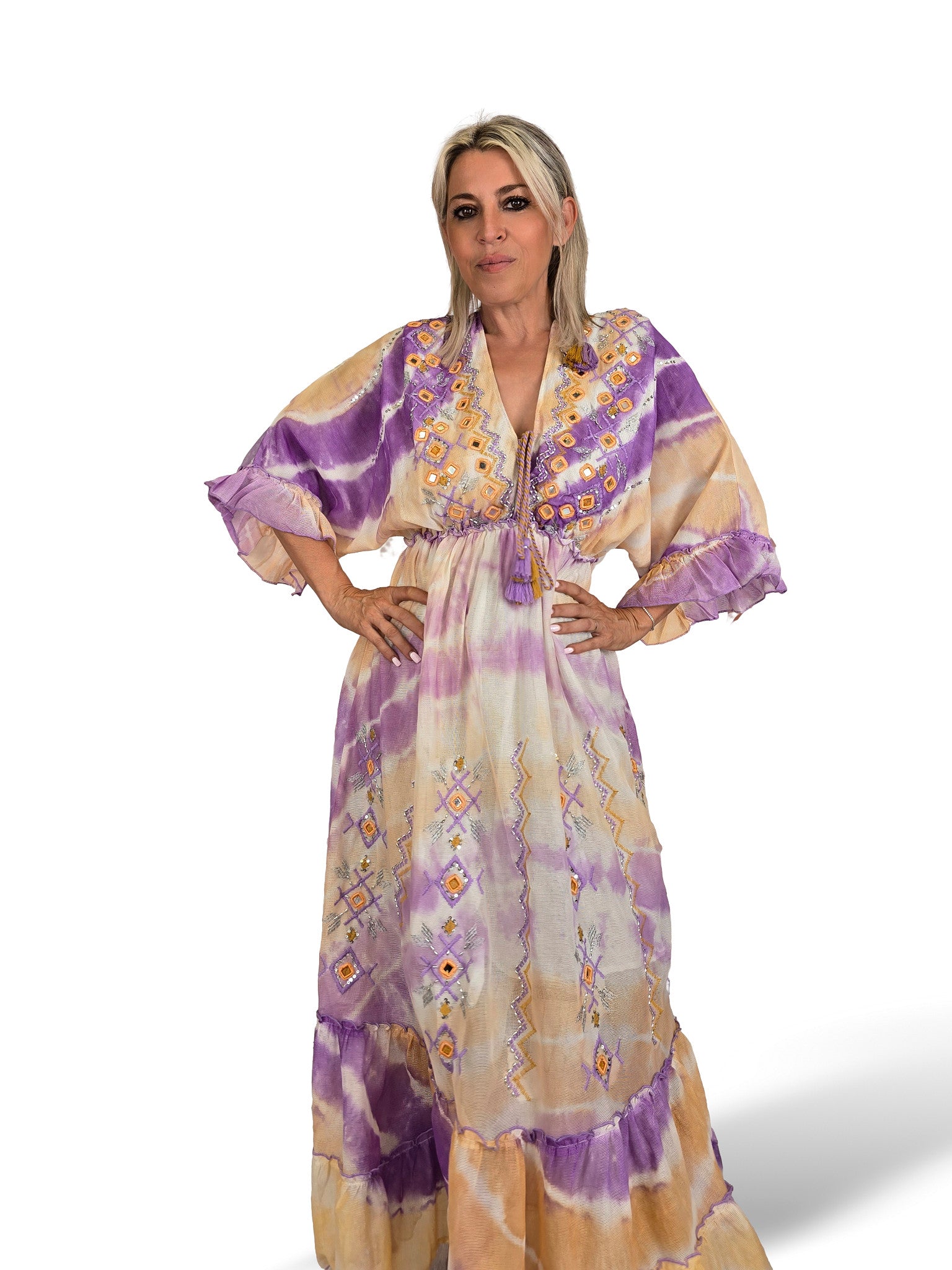 VESTIDO BOHEME MANGAS
