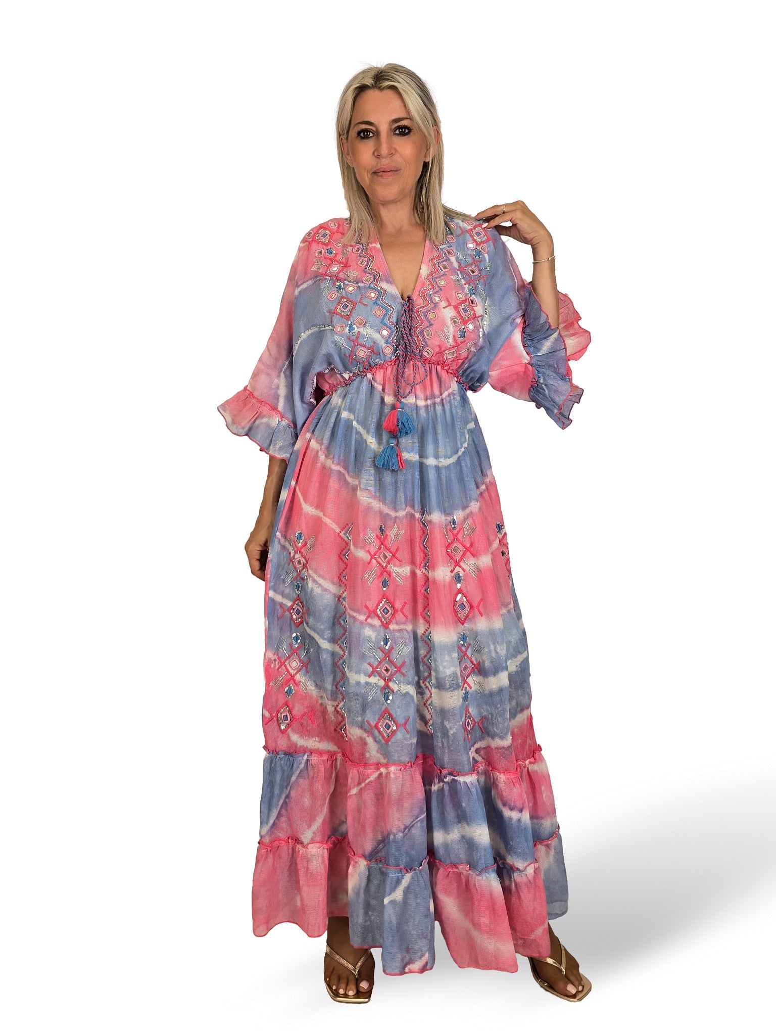 VESTIDO BOHEME MANGAS