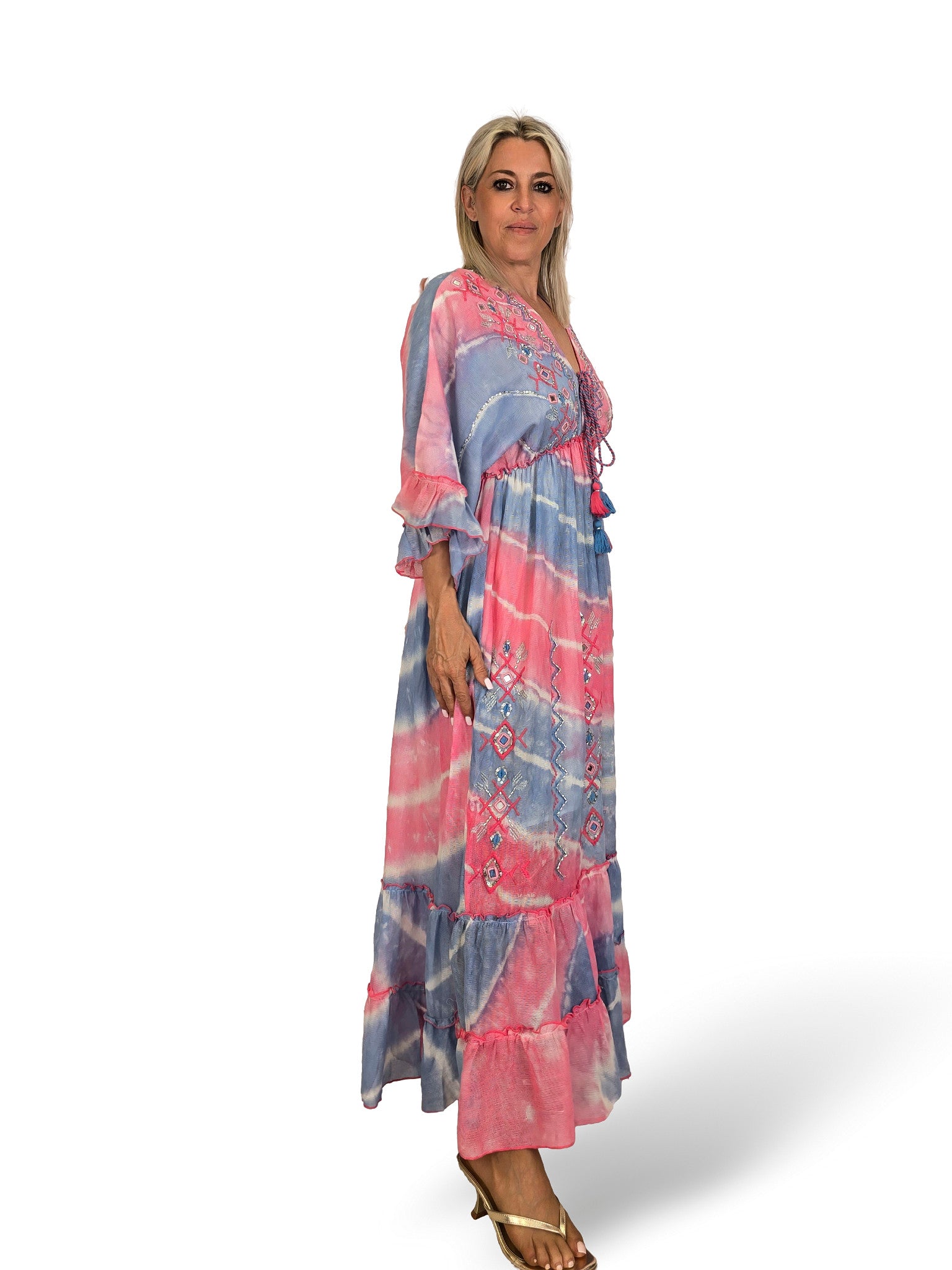 VESTIDO BOHEME MANGAS