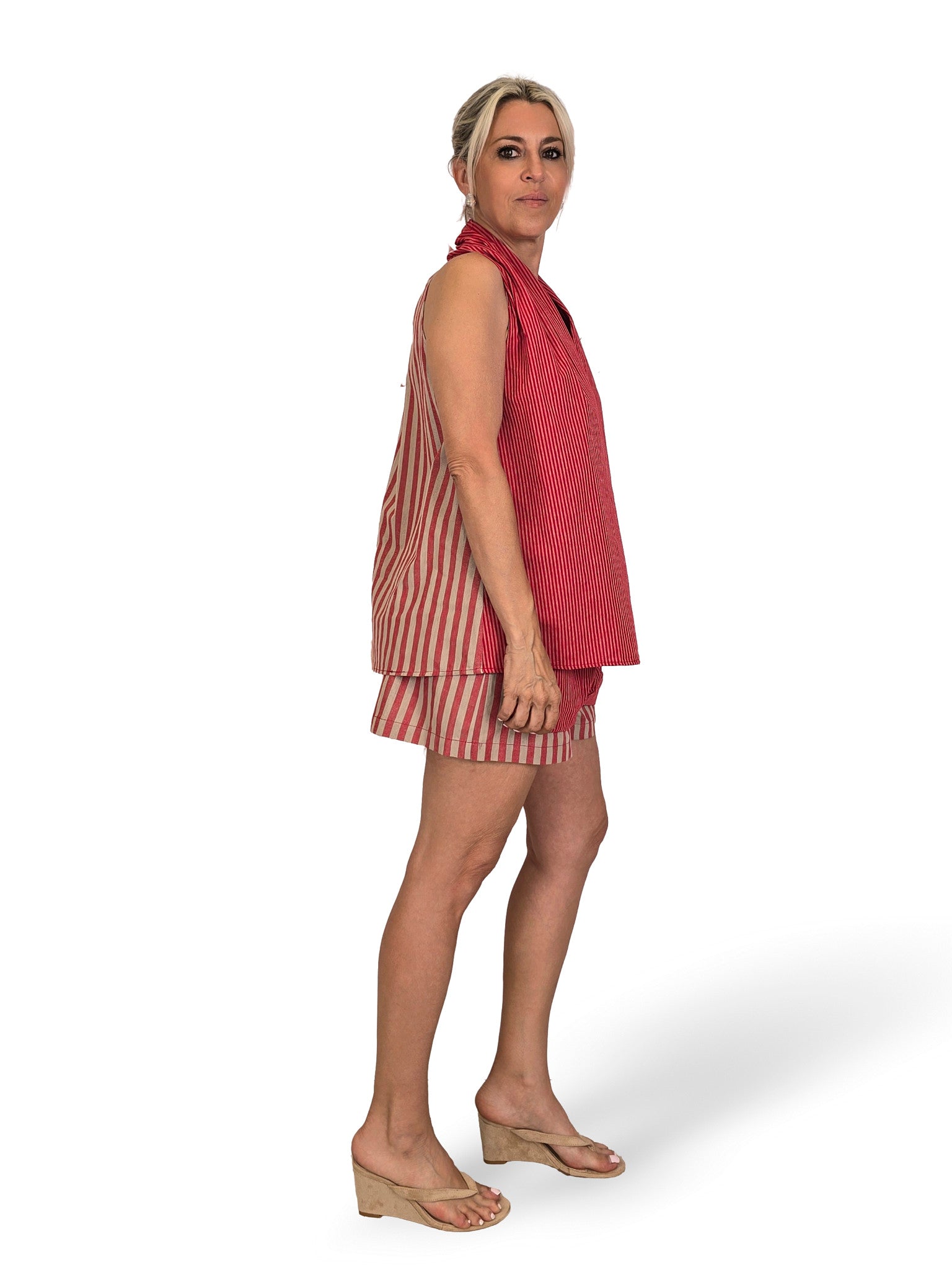 Conjunto de linho às riscas JOT