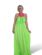 VESTIDO BAMBULA NIDO ABEJA ALGODON LAVADO FLUOR