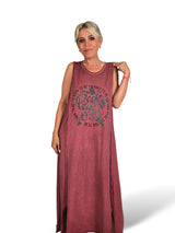 Abito in cotone lavato stile rockstar