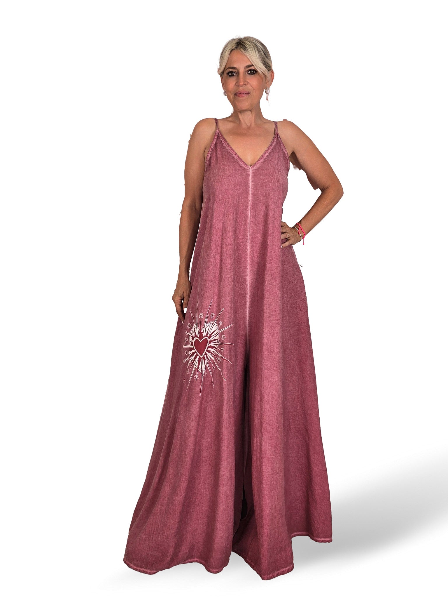 MONO PALAZZO CORAZON STRASS