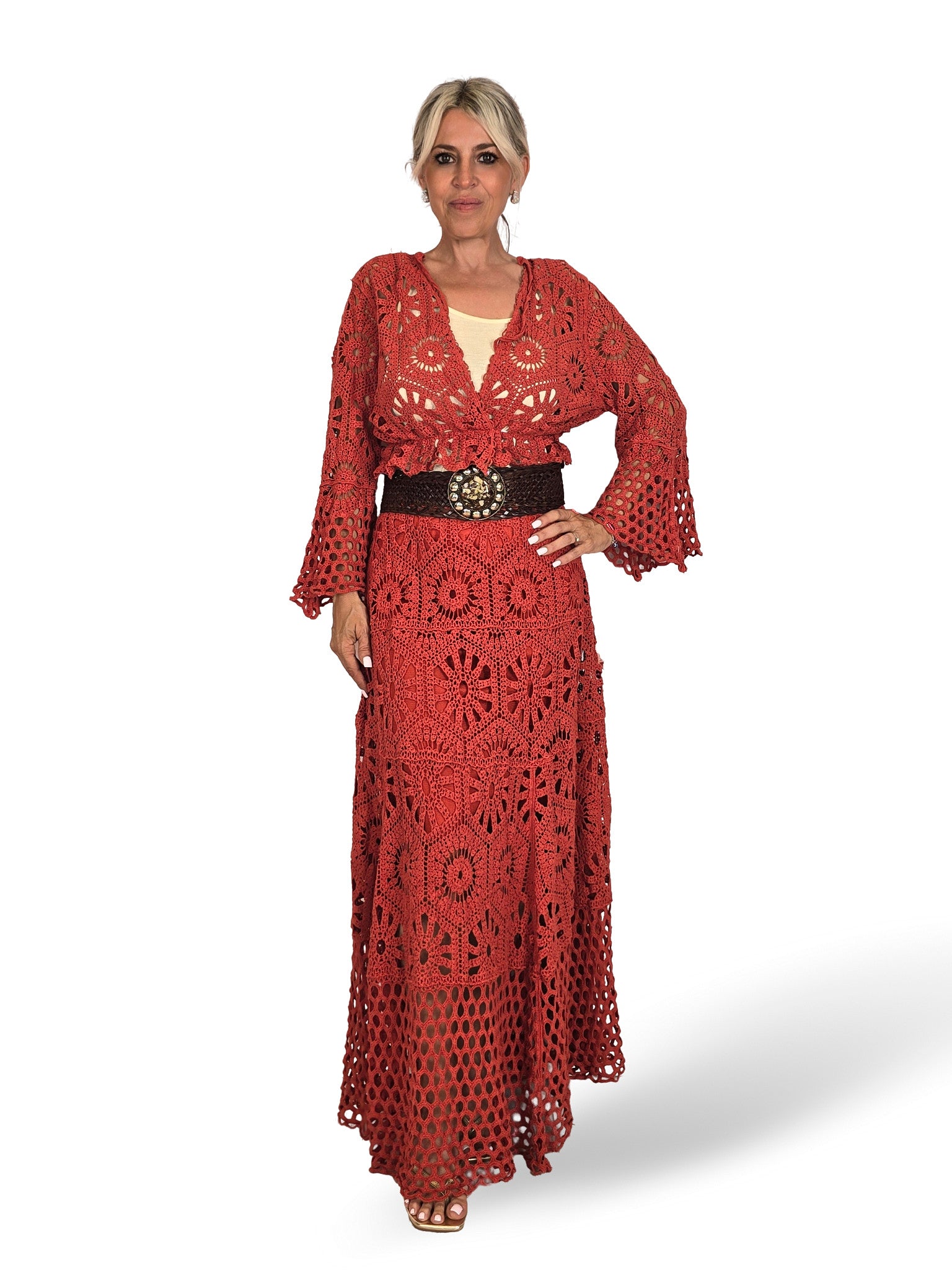 Conjunto de top em crochê