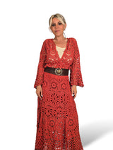 Conjunto de top em crochê