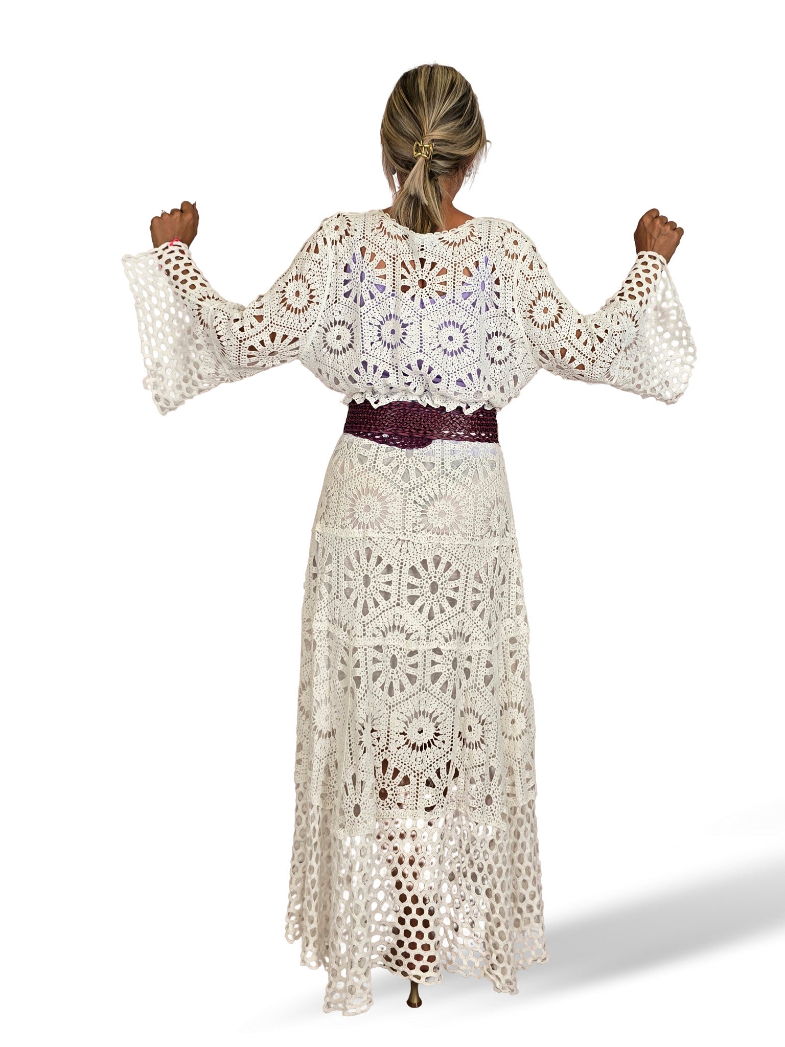 Conjunto de top em crochê