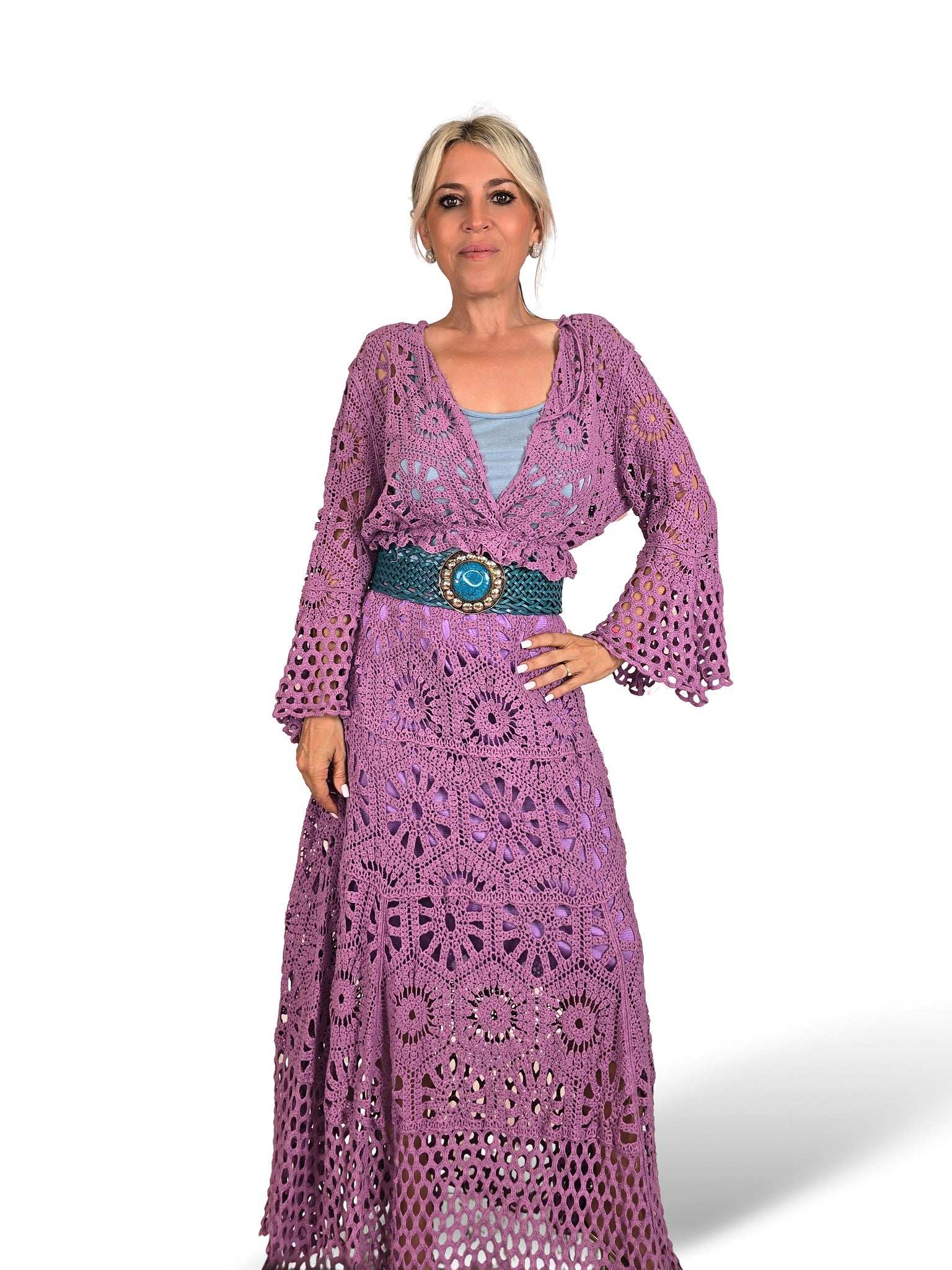 Conjunto de top em crochê
