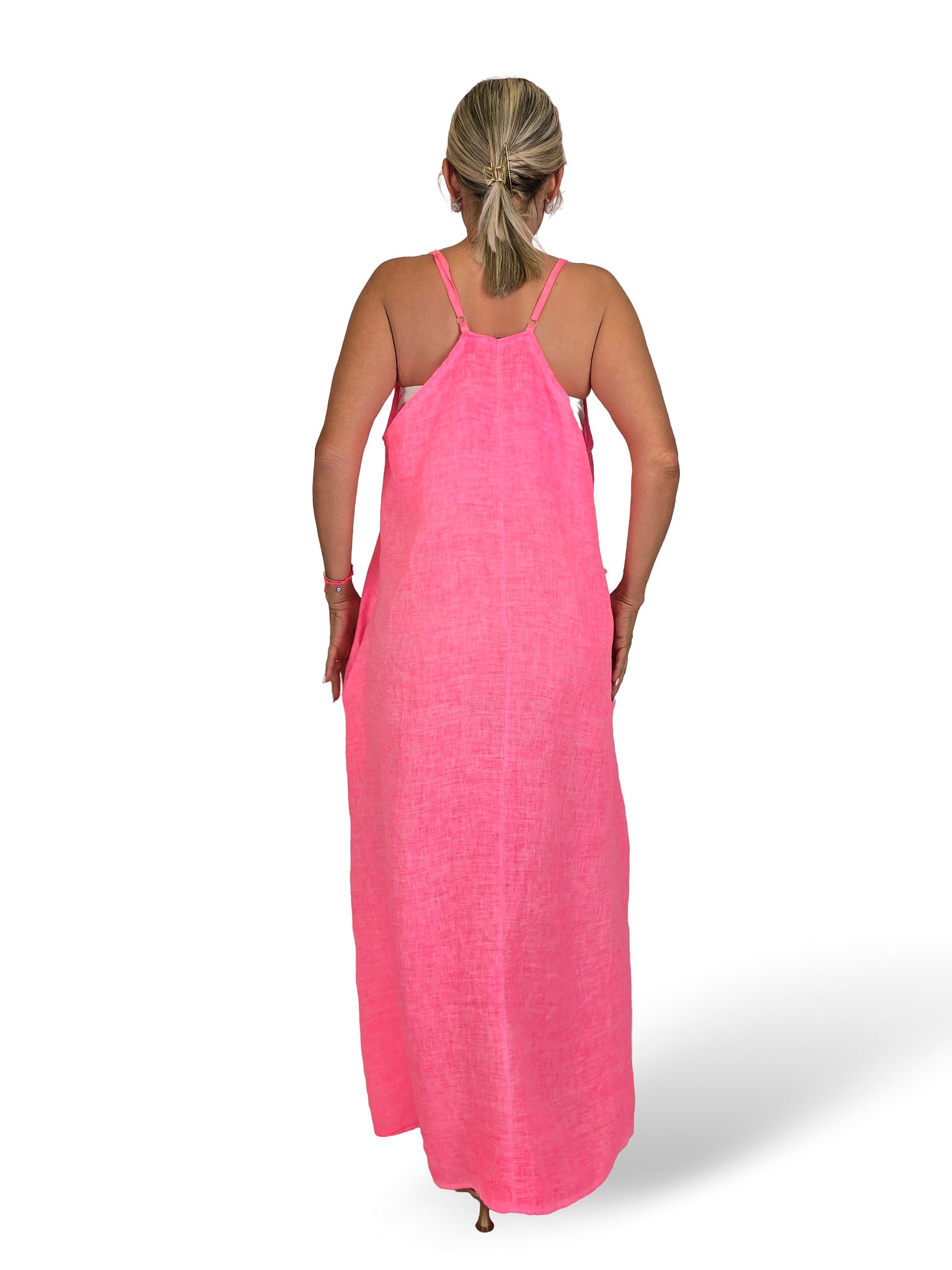 VESTIDO LINO FORMENTERA FLUOR