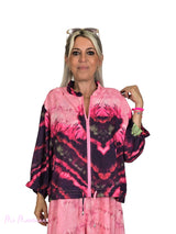 BOMBER ROSA ESTAMPADA TIE