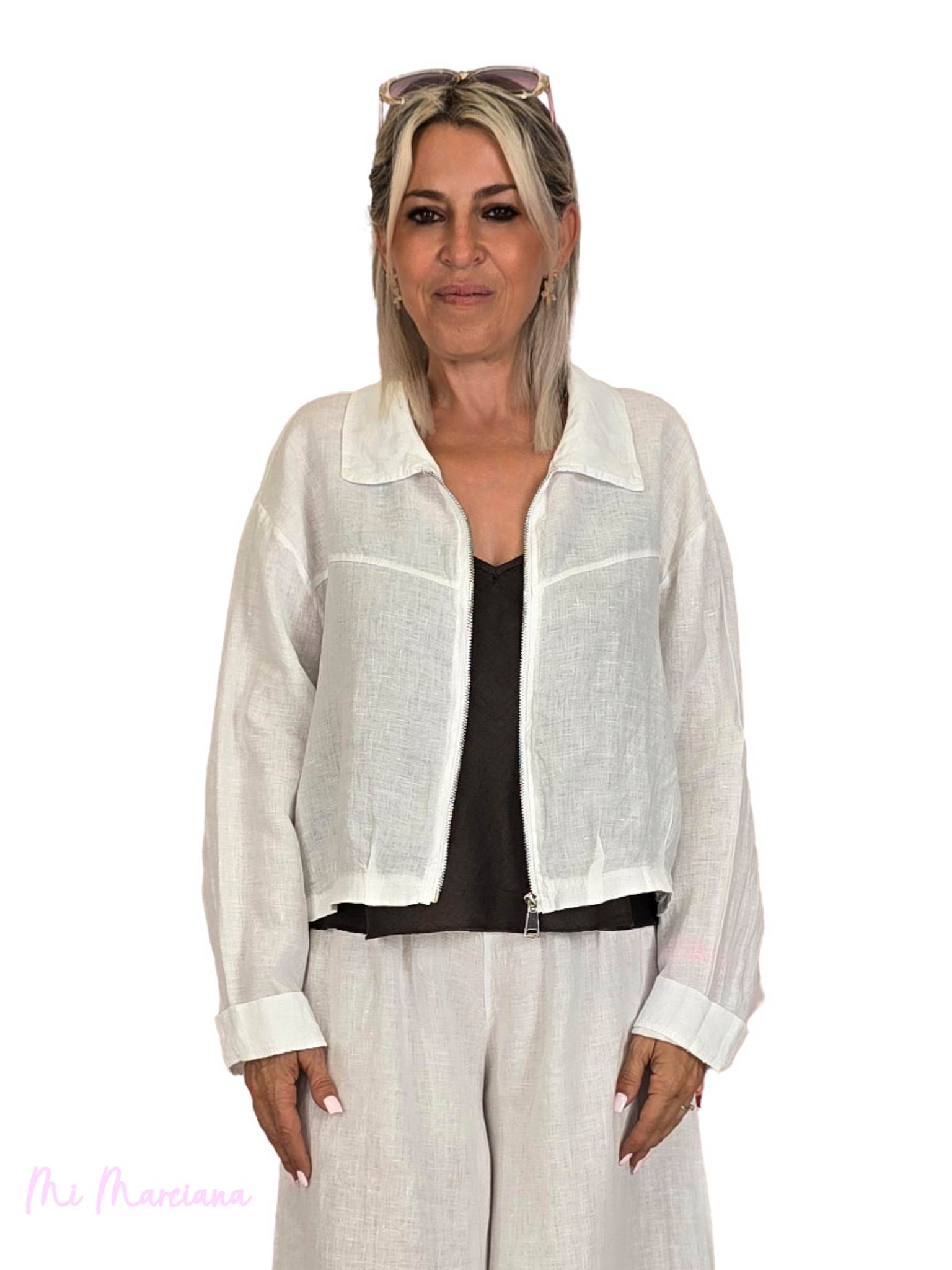 CHAQUETA LINO CREMALLERA