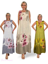 VESTIDO DE LINHO ESTAMPADO