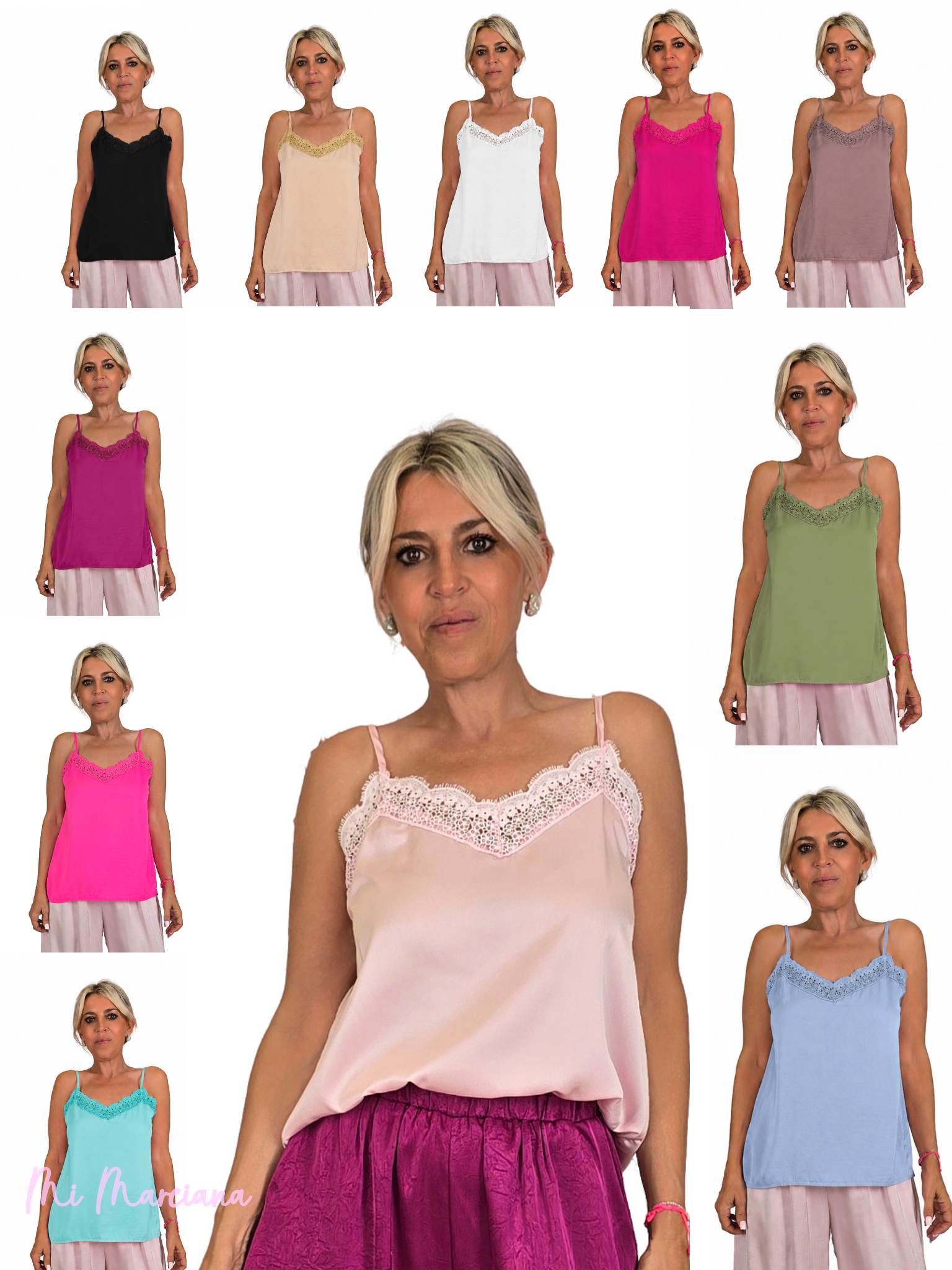 Dessous-Top mit Guipure-Ausschnitt