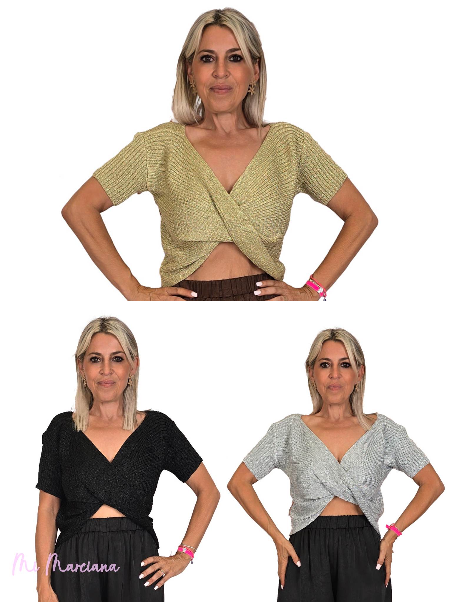 TOP CRUZADO PUNTO LUREX