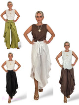PANTALON LINO CAPRI PAREO