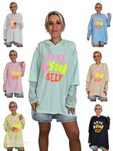 SUDADERA ASIMETRICA MANGA GUIPUR