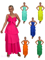 VESTIDO LONGO FLORAL COM FOLHO JOT
