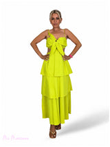 VESTIDO LONGO FLORAL COM FOLHO JOT