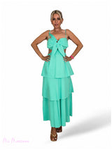 VESTIDO LONGO FLORAL COM FOLHO JOT