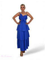 VESTIDO LONGO FLORAL COM FOLHO JOT