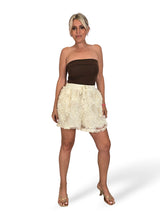 SHORT FLORES 3D TUL PLUMETI
