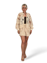 BOMBER FLORES 3D TUL PLUMETI