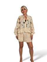 BOMBER FLORES 3D TUL PLUMETI