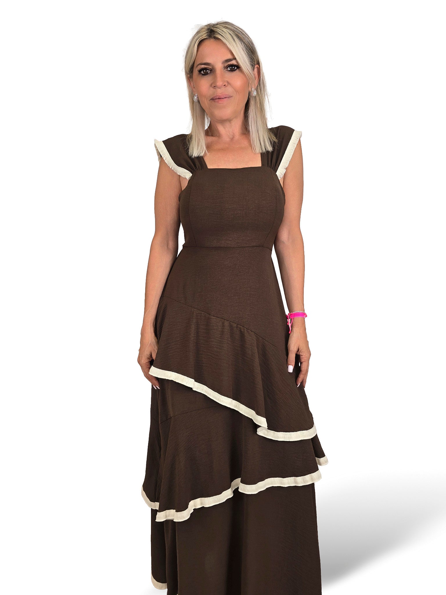 VESTIDO VOLANTES FLECOS