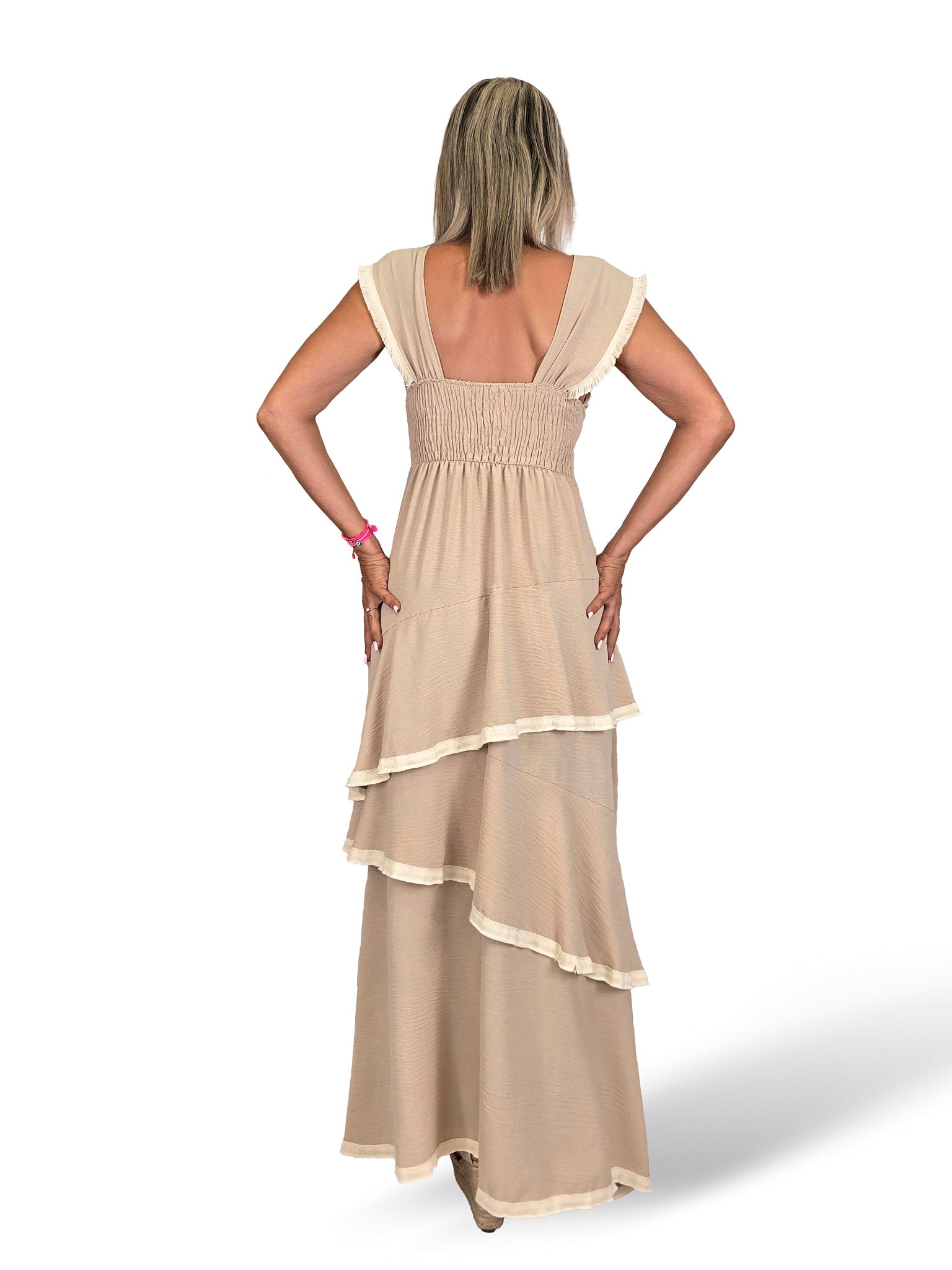 VESTIDO VOLANTES FLECOS