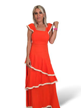 VESTIDO VOLANTES FLECOS
