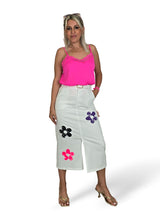 FALDA LONETA MIDI FLORES