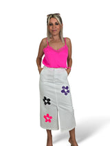 FALDA LONETA MIDI FLORES