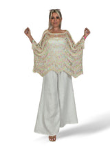 PONCHO EM CROCHÊ MULTICOLORIDO