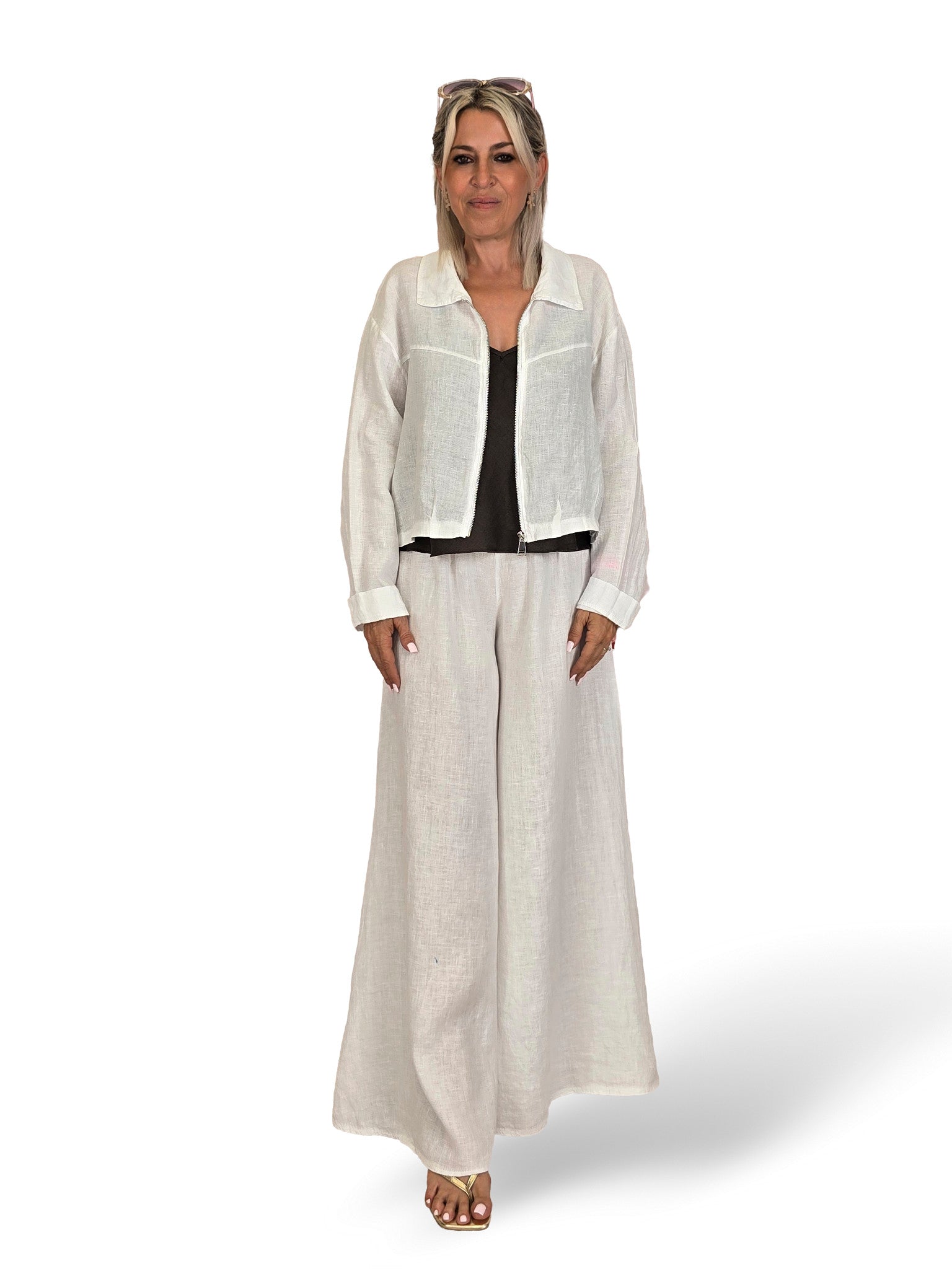 CHAQUETA LINO CREMALLERA