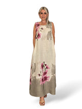 VESTIDO DE LINHO ESTAMPADO