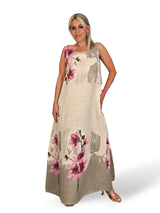 VESTIDO DE LINHO ESTAMPADO
