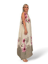 VESTIDO DE LINHO ESTAMPADO