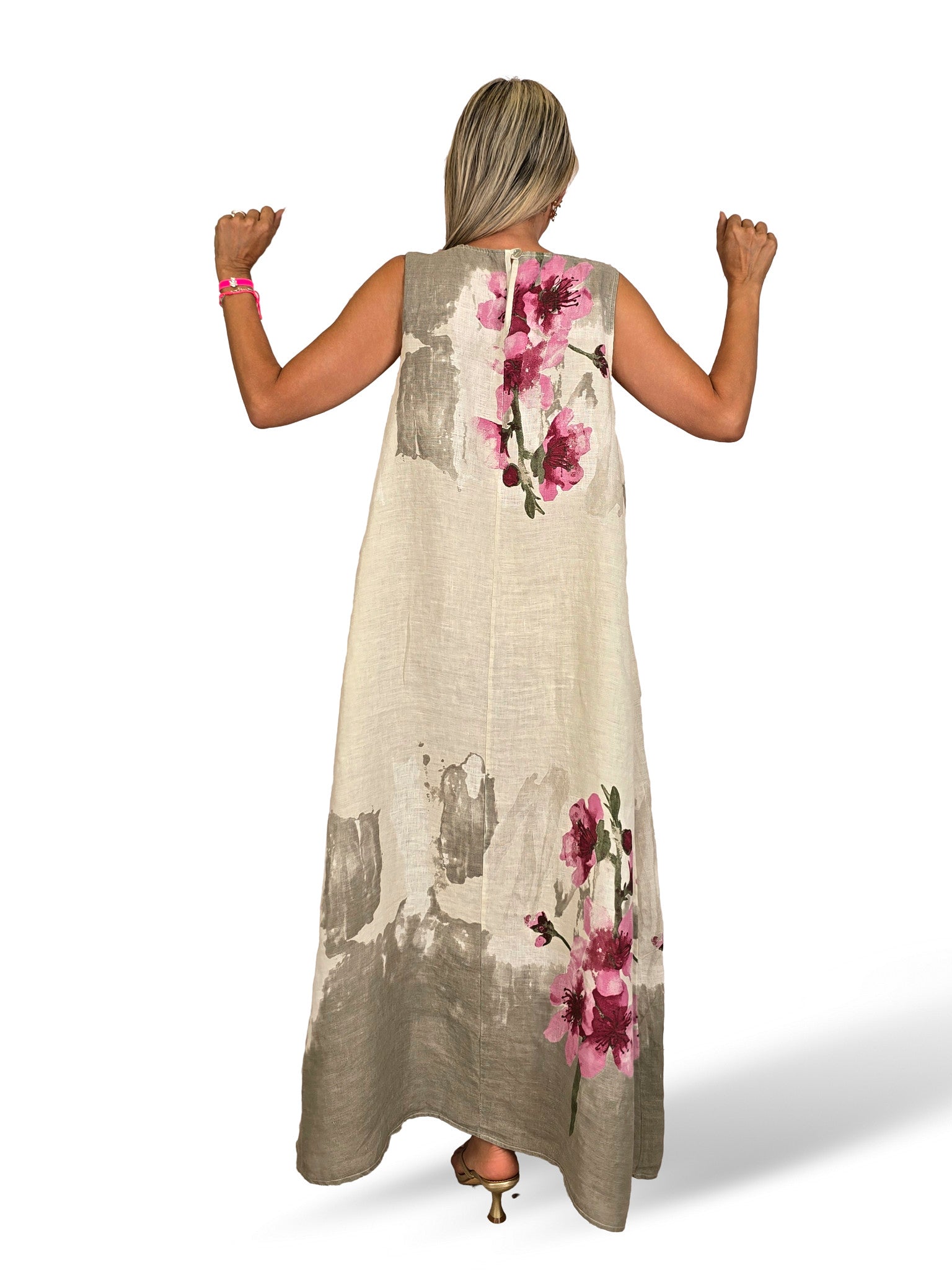 VESTIDO DE LINHO ESTAMPADO