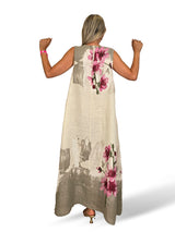 VESTIDO DE LINHO ESTAMPADO
