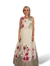 VESTIDO DE LINHO ESTAMPADO