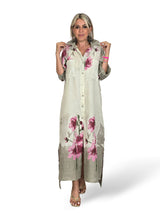 VESTIDO CAMISA DE LINHO ESTAMPADO