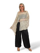 PONCHO FLORES LUREX