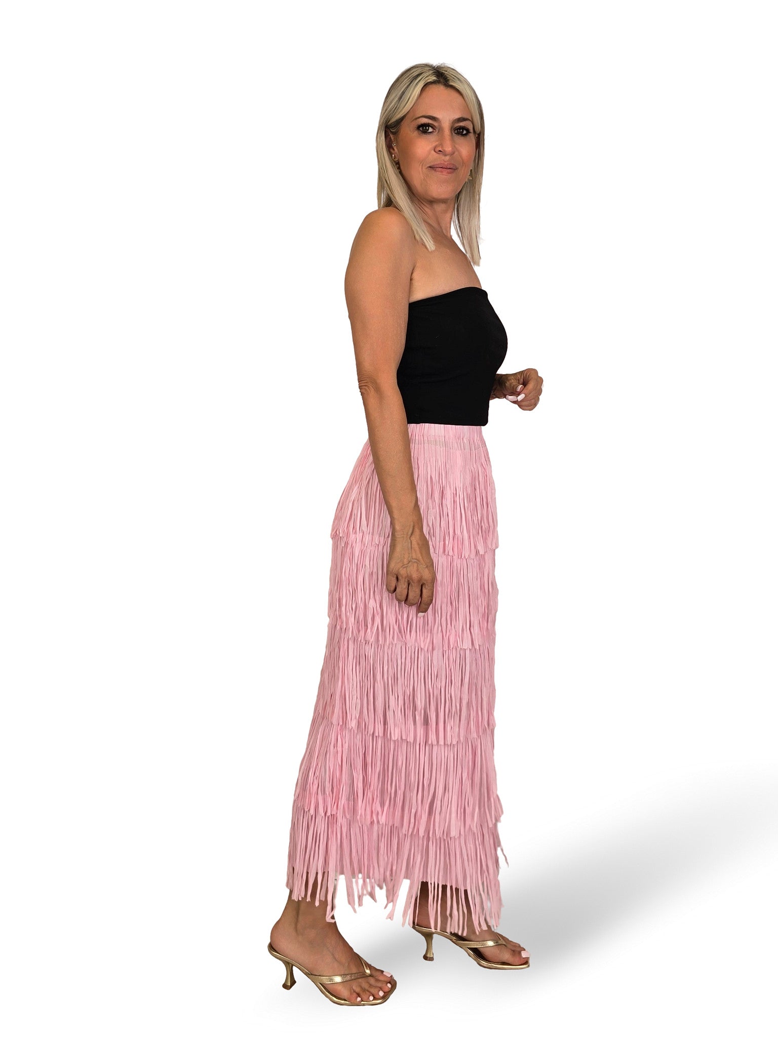FALDA PLISADA FLECOS