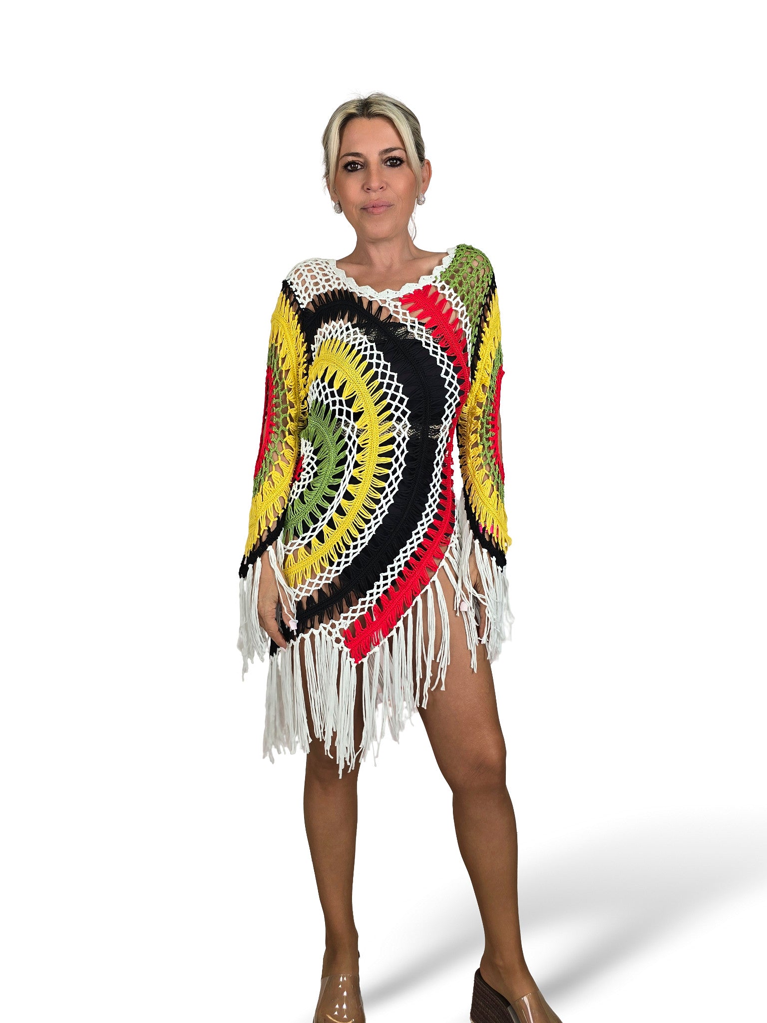 ASYMMETRISCHES SEITEN-HÄKELKLEID