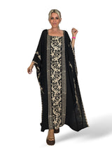 PONCHO KAFTAN LARGO BORDADO