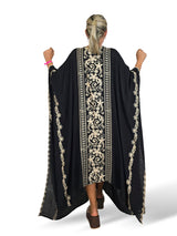 PONCHO KAFTAN LARGO BORDADO