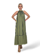 VESTIDO HALTER LAZADAS RAYAS