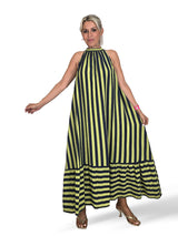 VESTIDO HALTER LAZADAS RAYAS